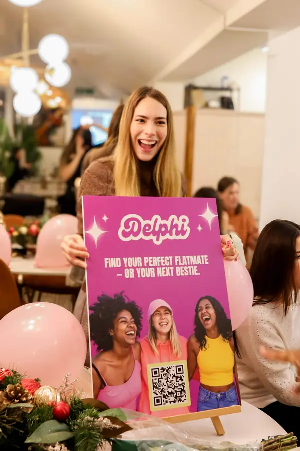 Women meeting at Delphi's London flatshare community launch party