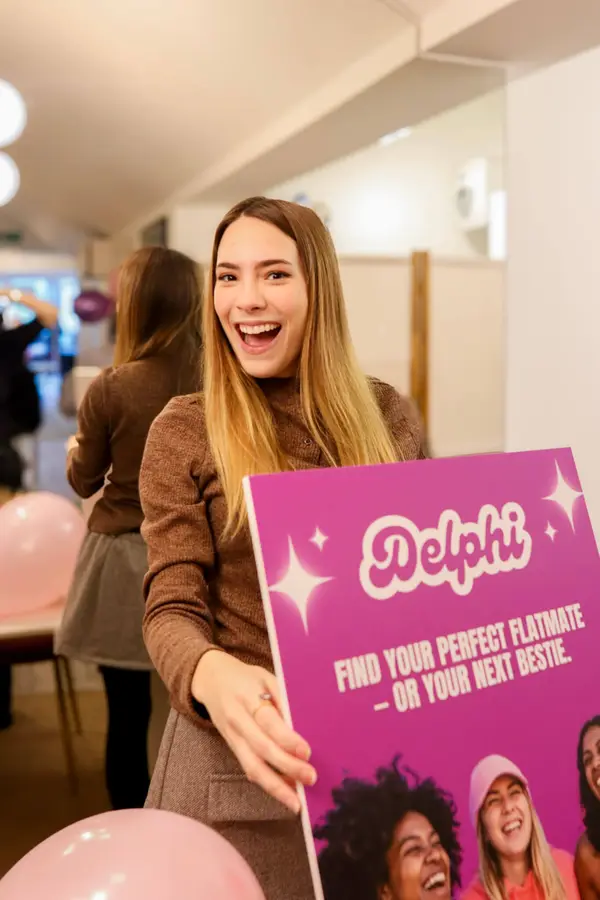 Women meeting at Delphi's London flatshare community launch party