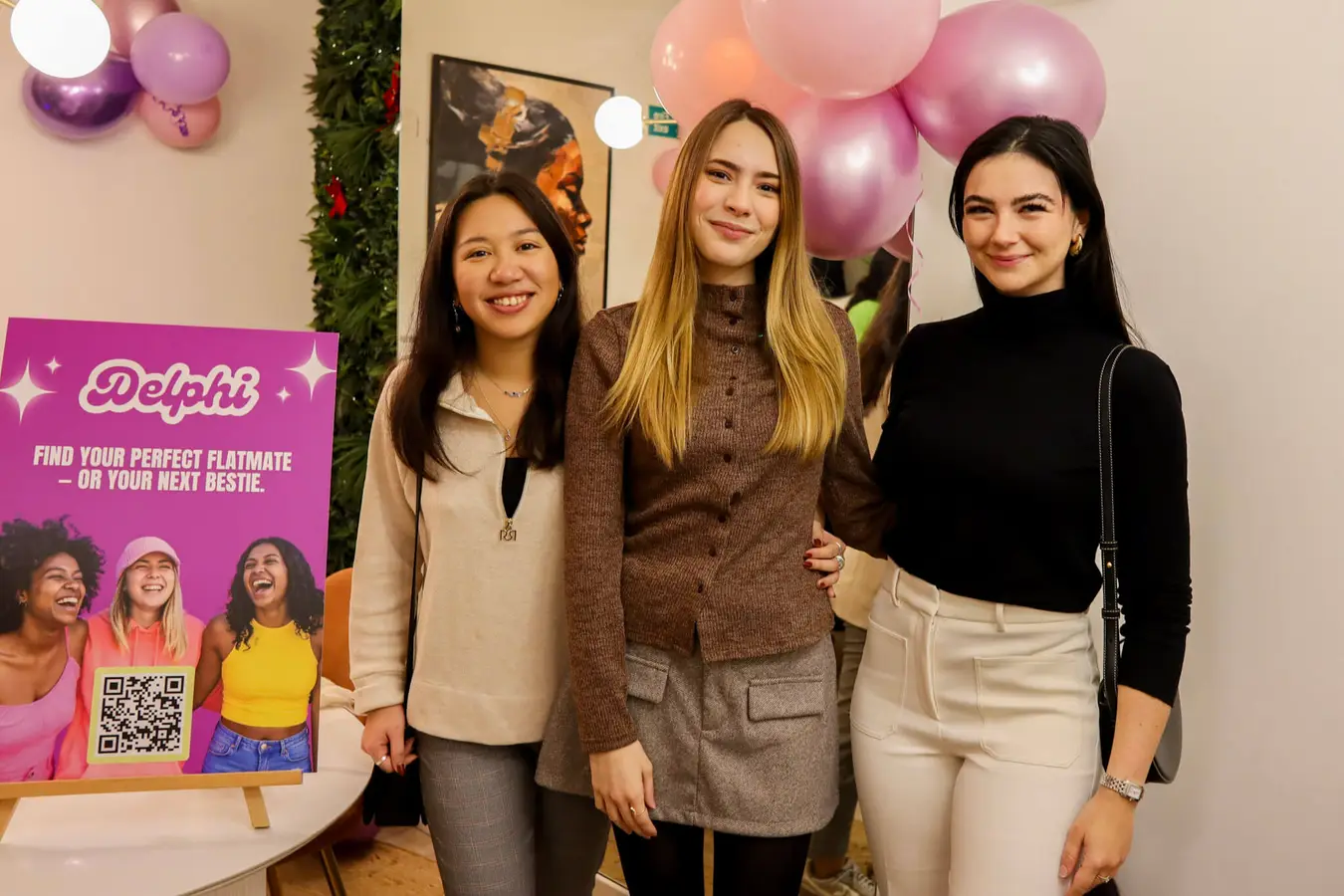 Women meeting at Delphi's London flatshare community launch party
