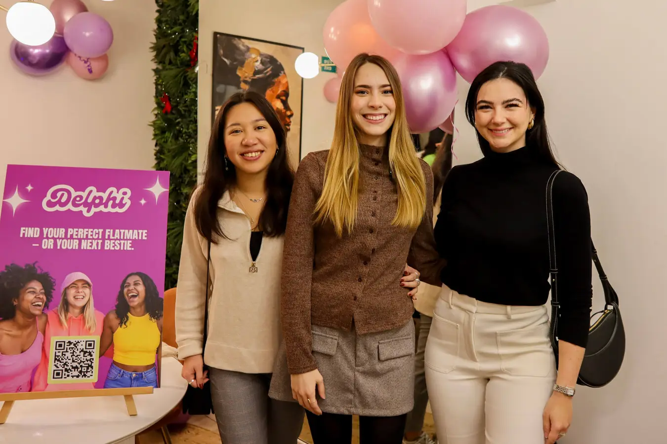 Women meeting at Delphi's London flatshare community launch party