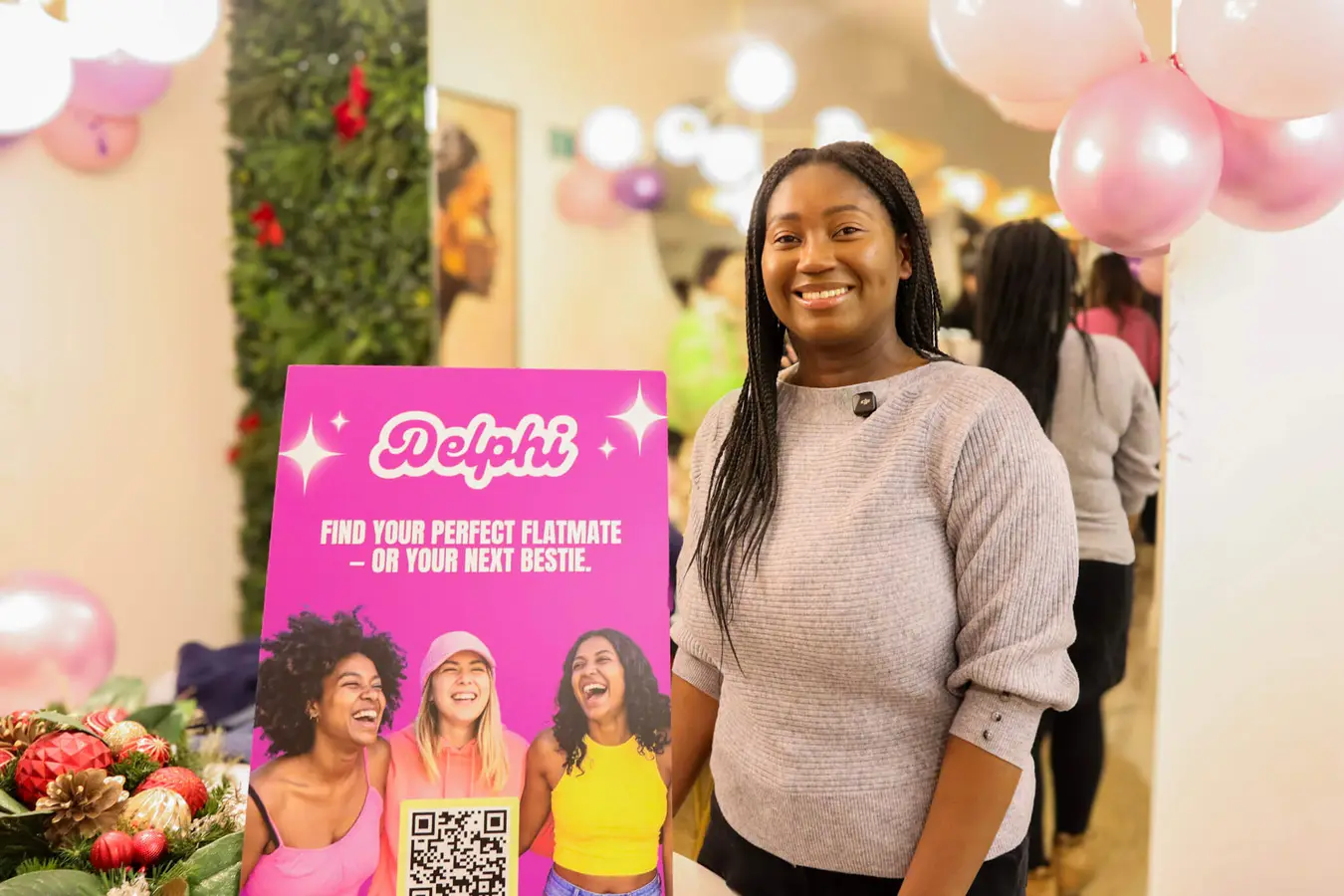 Women meeting at Delphi's London flatshare community launch party