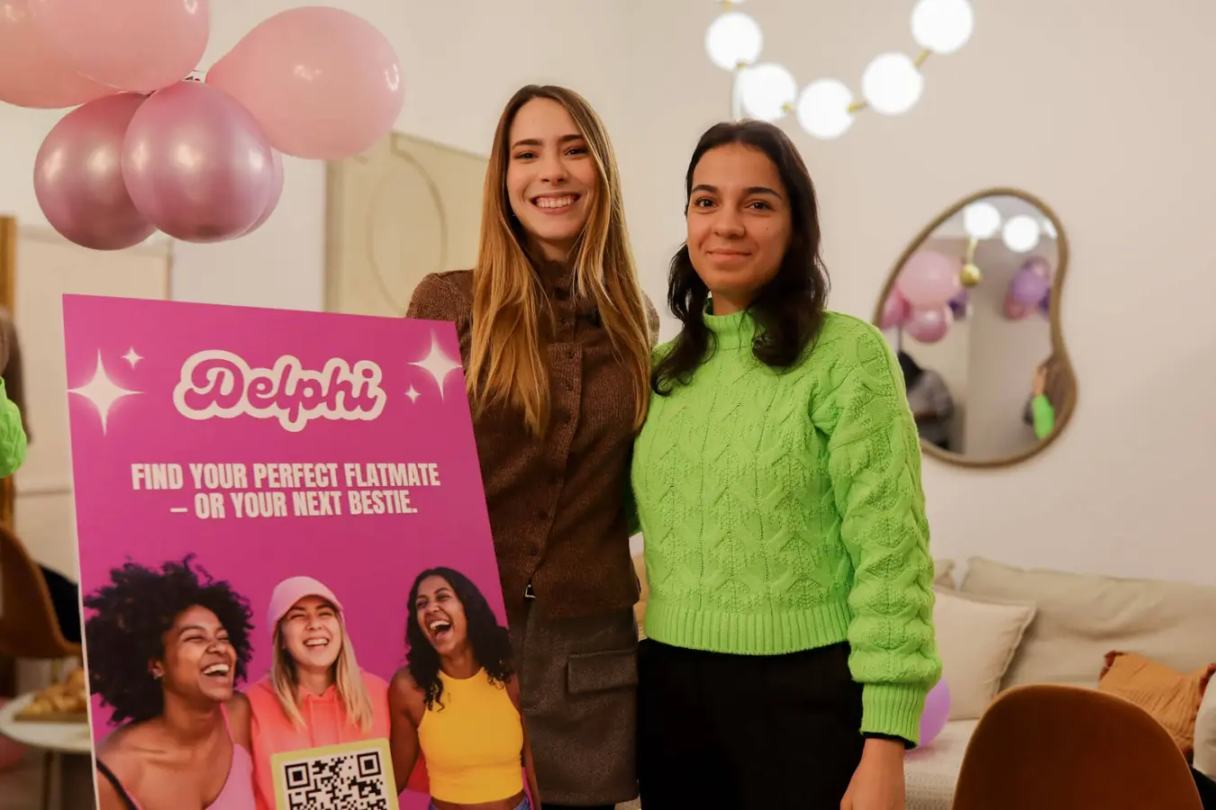 Women meeting at Delphi's London flatshare community launch party