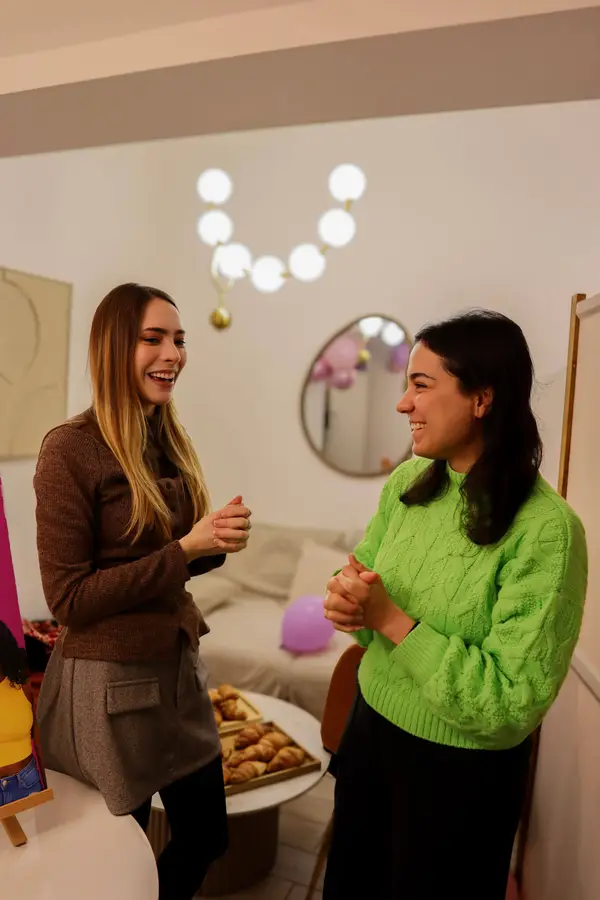 Women meeting at Delphi's London flatshare community launch party