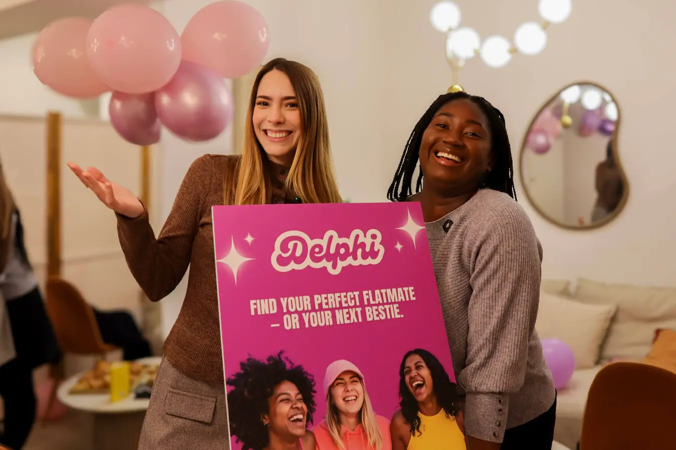 Women meeting at Delphi's London flatshare community launch party